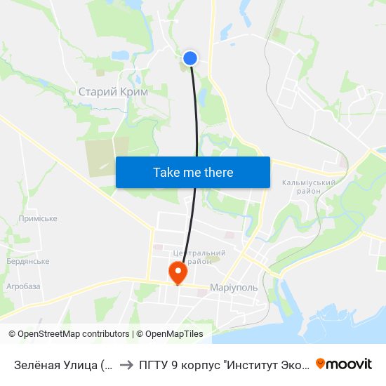 Зелёная Улица (Зелена Вулиця) to ПГТУ 9 корпус "Институт Экономики и Менеджмента" map