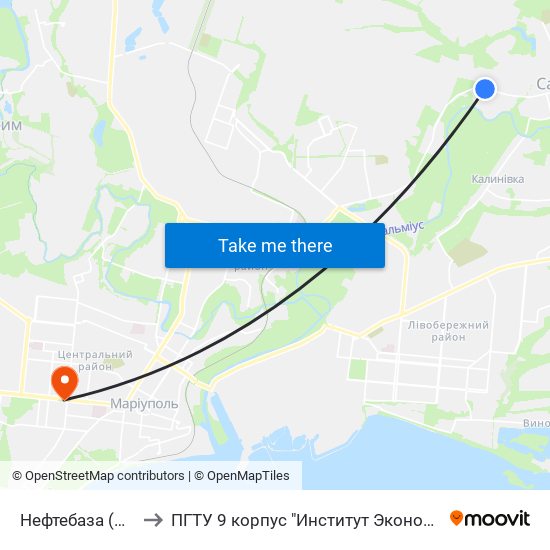 Нефтебаза (Нафтобаза) to ПГТУ 9 корпус "Институт Экономики и Менеджмента" map