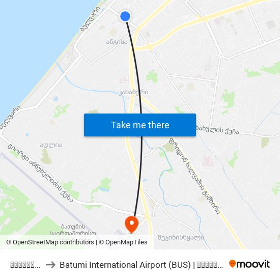 ინასარიძის ქუჩა, #9 to Batumi International Airport (BUS) | ბათუმის საერთაშორისო აეროპორტი (ბათუმის საერთაშორისო აეროპორტი map