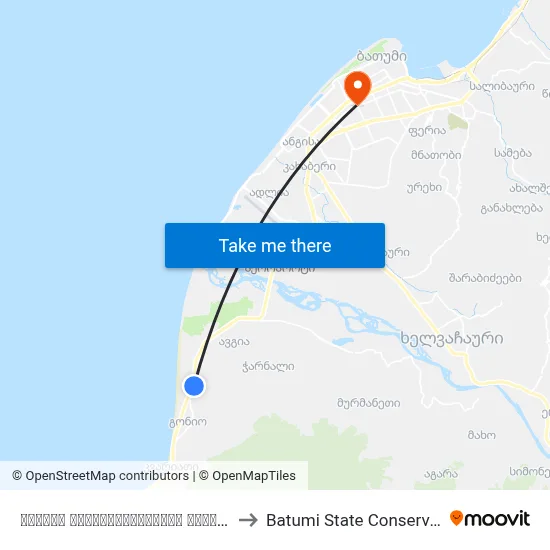 Saint Andrew the First-Called Highway to Batumi State Conservatory map