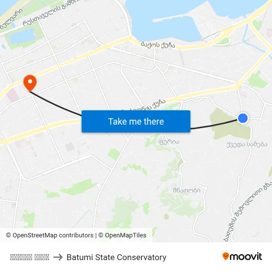 Meskhi Street to Batumi State Conservatory map