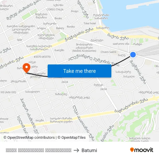 ძველი ავტოსადგურის მოპირდაპირედ to Batumi map