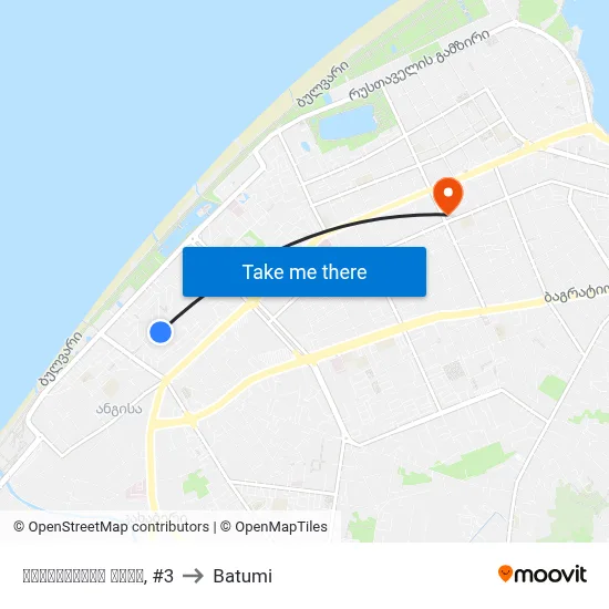 ინასარიძის ქუჩა, #3 to Batumi map
