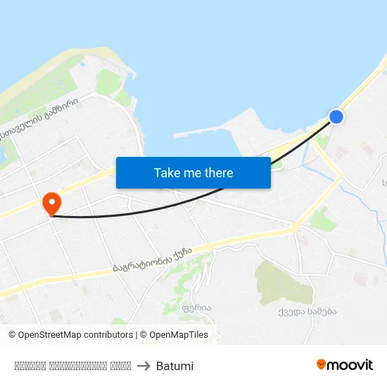 ოდისეი დიმიტრიადის ქუჩა to Batumi map
