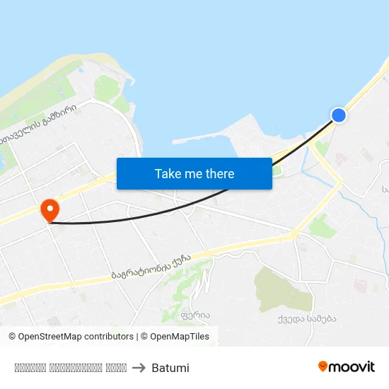 ოდისეი დიმიტროვის ქუჩა to Batumi map