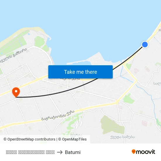 იაკობ გოგებაშვილის ქუჩა to Batumi map