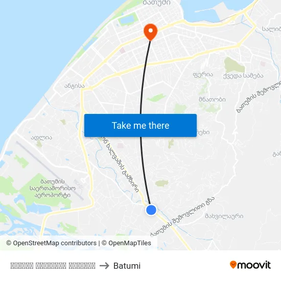 ფრიდონ ხალვაშის გამზირი to Batumi map