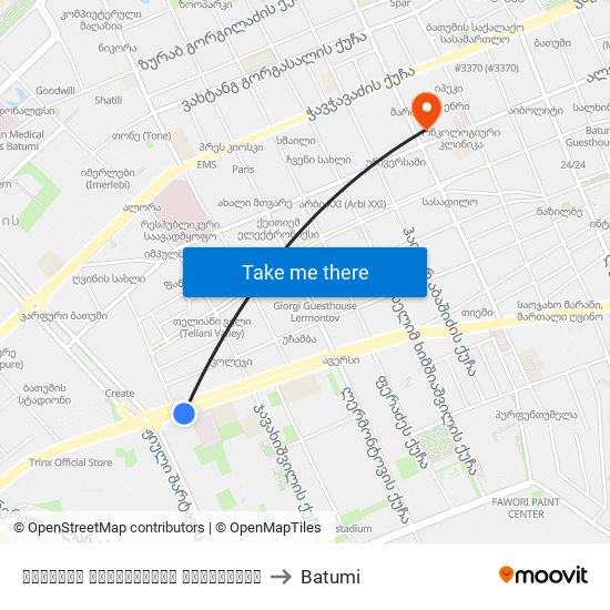 ბათუმის რეფერალური ჰოსპიტალი to Batumi map
