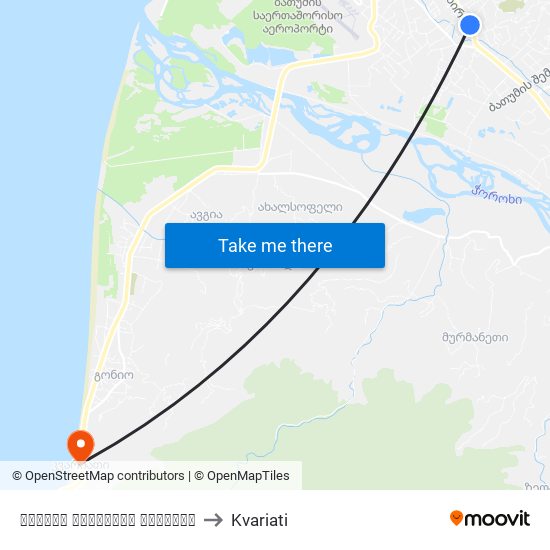 ფრიდონ ხალვაშის გამზირი to Kvariati map