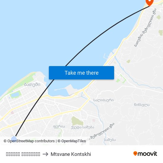 რაგბის სტადიონი to Mtsvane Kontskhi map