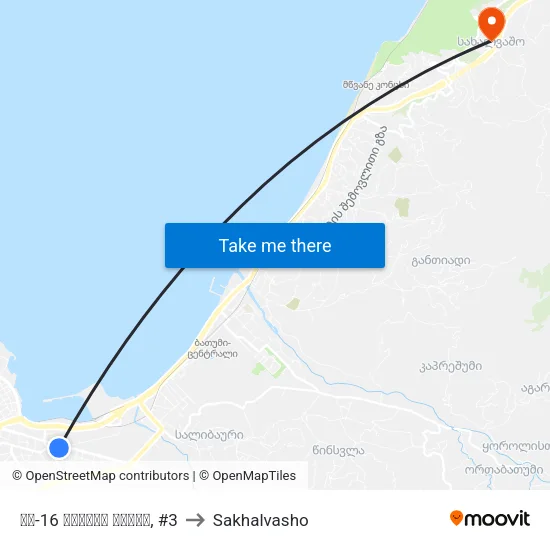 მე-16 საჯარო სკოლა, #3 to Sakhalvasho map