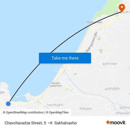 Chavchavadze Street, 5 to Sakhalvasho map