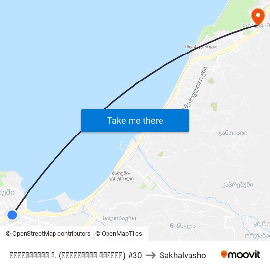 ჭავჭავაძის ქ. (საკათედრო ტაძარი) #30 to Sakhalvasho map