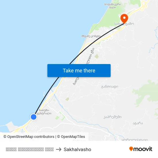 იაკობ გოგებაშვილის ქუჩა to Sakhalvasho map