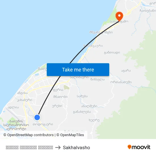 ფრიდონ ხალვაშის გამზირი to Sakhalvasho map