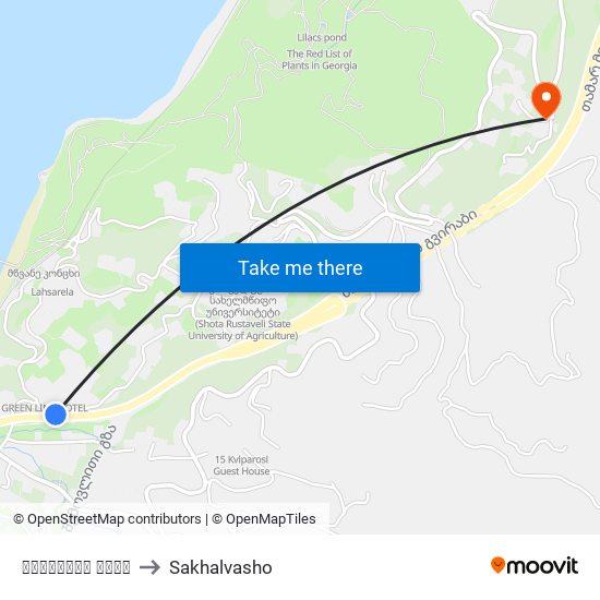 თბილისის ქუჩა to Sakhalvasho map