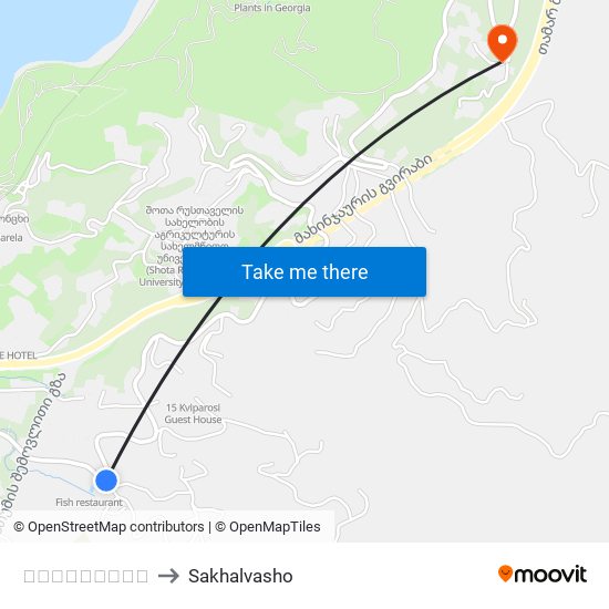საკალმახე to Sakhalvasho map