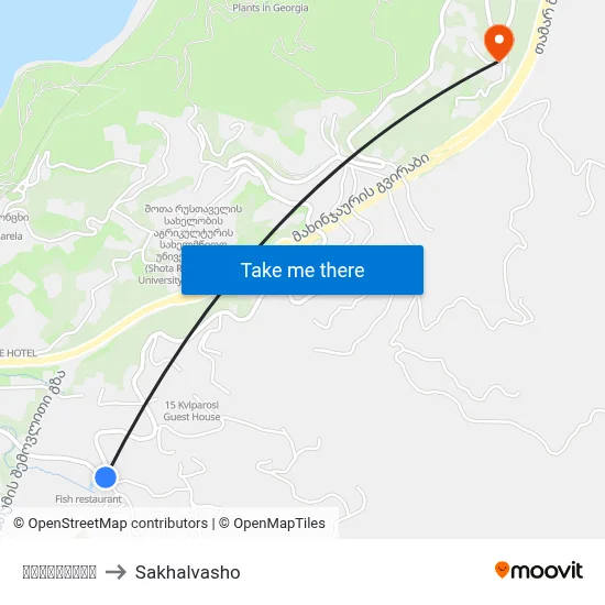 საკალმახე to Sakhalvasho map