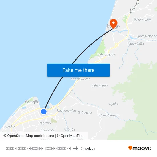 ძველი ავტოსადგურის მოპირდაპირედ to Chakvi map
