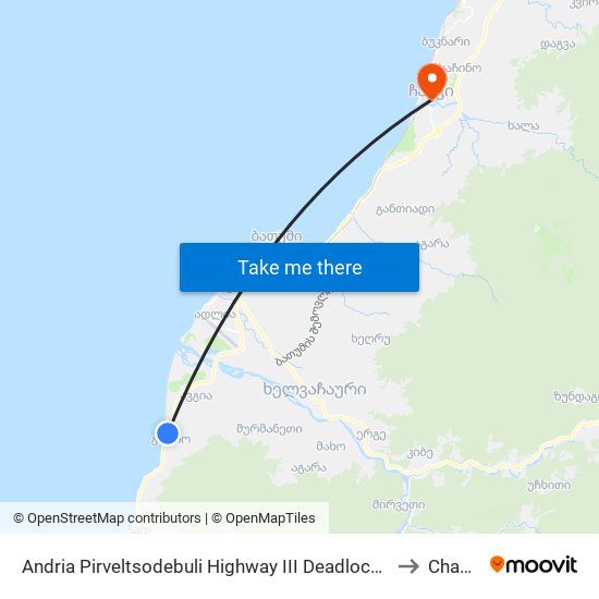 Andria Pirveltsodebuli Highway III Deadlock, 3 to Chakvi map