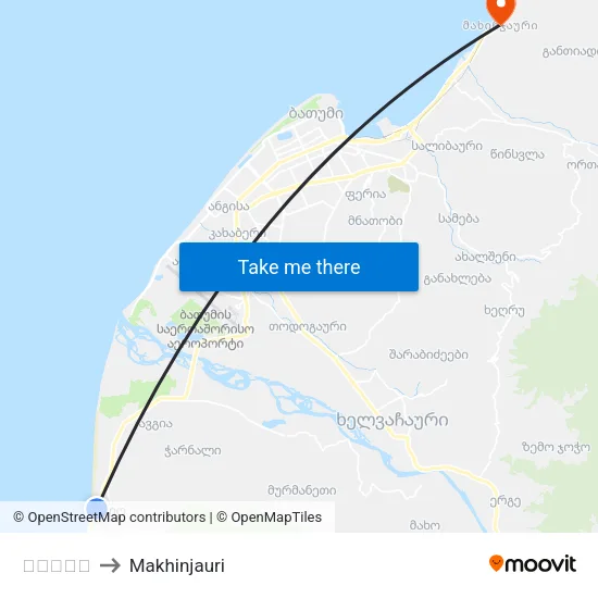 გონიო to Makhinjauri map