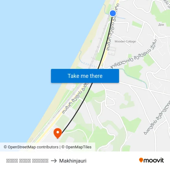 თამარ მეფის გამზირი to Makhinjauri map