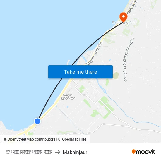 ოდისეი დიმიტროვის ქუჩა to Makhinjauri map