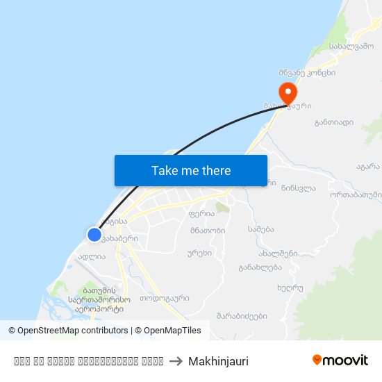 ლეხ და მარია ქაჩენსქების ქუჩა to Makhinjauri map