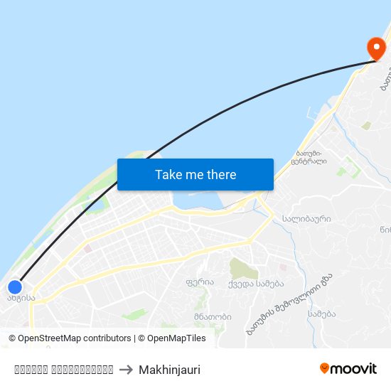 ობოლთა თავშესაფარი to Makhinjauri map