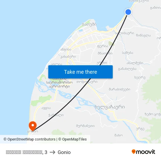 თამარის დასახლება, 3 to Gonio map