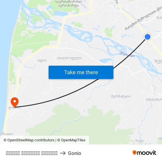 ფრიდონ ხალვაშის გამზირი to Gonio map