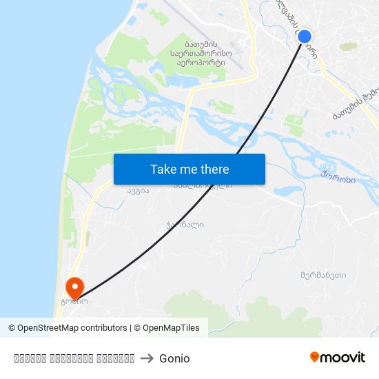 ფრიდონ ხალვაშის გამზირი to Gonio map