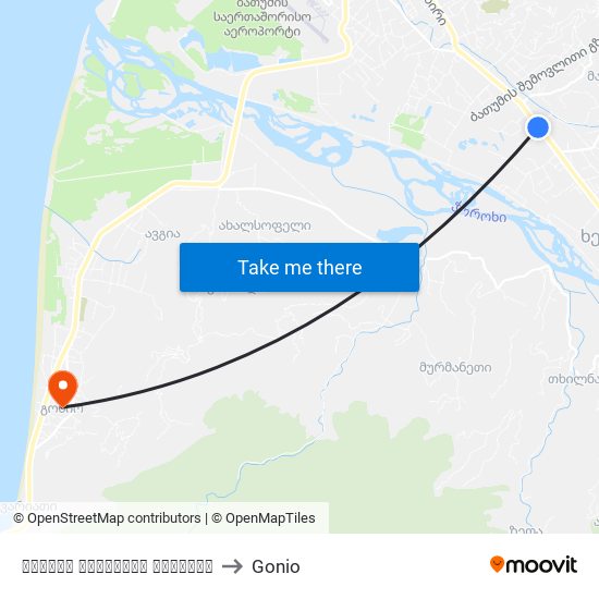 ფრიდონ ხალვაშის გამზირი to Gonio map
