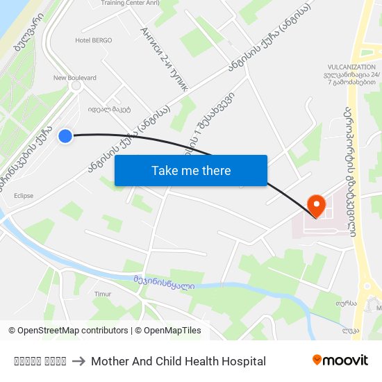 მეტრო სითი to Mother And Child Health Hospital map