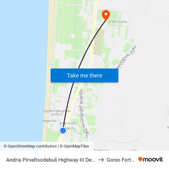 Andria Pirveltsodebuli Highway III Deadlock, 3 to Gonio Fortress map