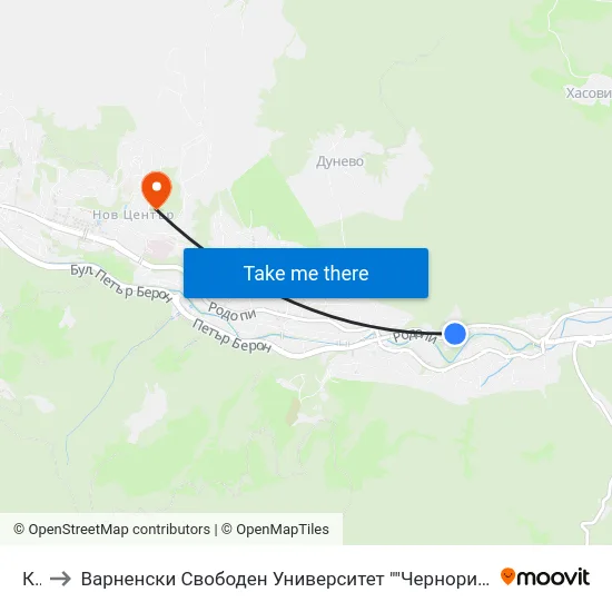 Кат to Варненски Свободен Университет ""Черноризец Храбър"" - Филиал Смолян map