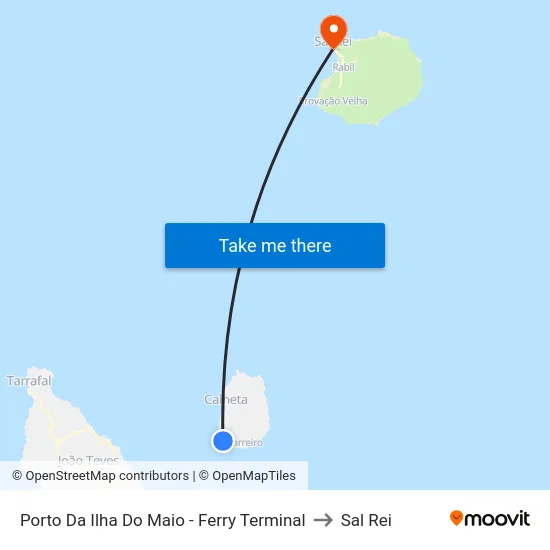 Porto Da Ilha Do Maio - Ferry Terminal to Sal Rei map