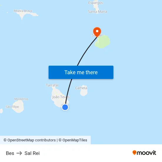 Bes to Sal Rei map