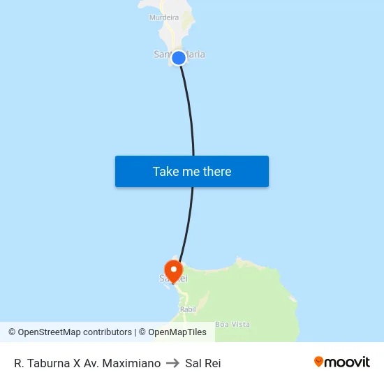 R. Taburna X Av. Maximiano to Sal Rei map