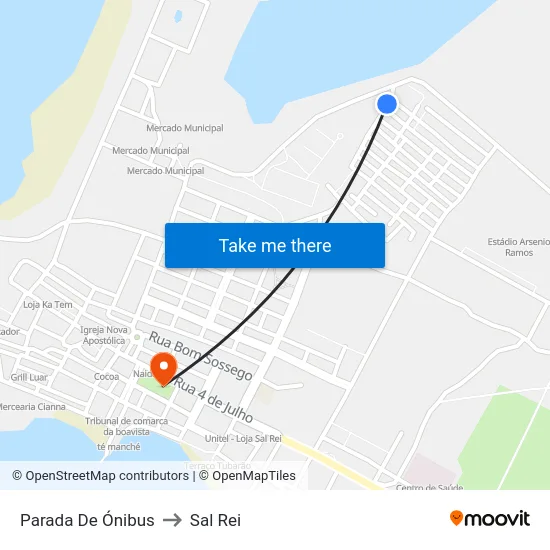 Parada De Ónibus to Sal Rei map