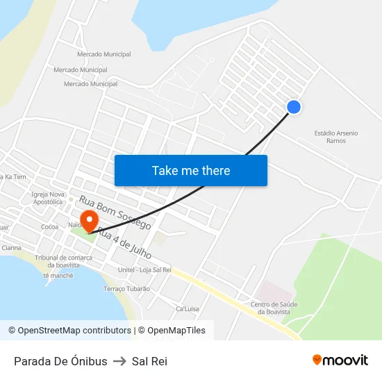 Parada De Ónibus to Sal Rei map