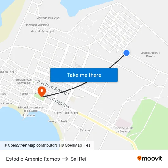Estádio Arsenio Ramos to Sal Rei map
