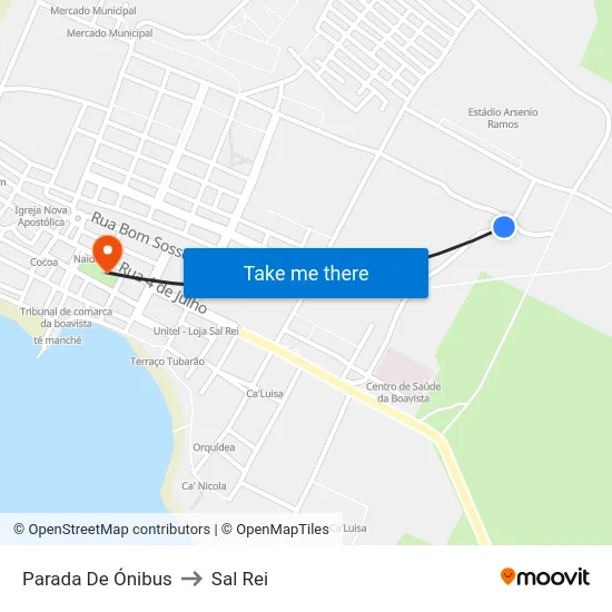 Parada De Ónibus to Sal Rei map