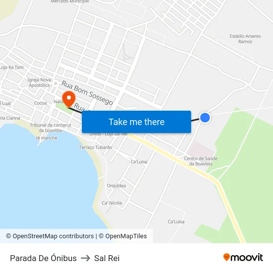 Parada De Ónibus to Sal Rei map