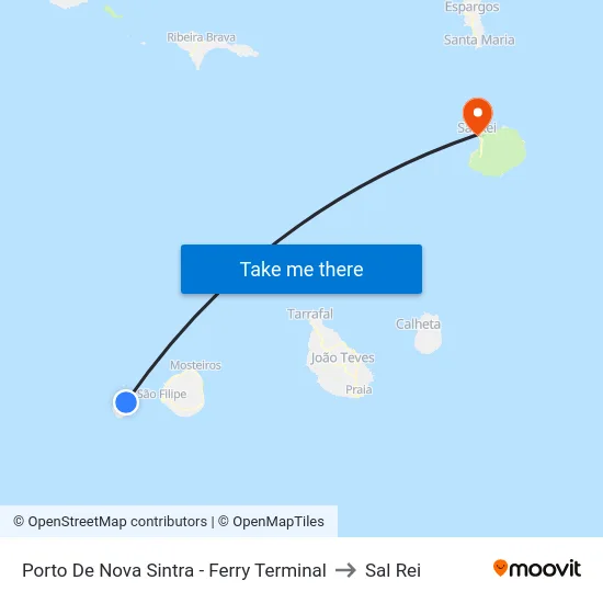 Porto De Nova Sintra - Ferry Terminal to Sal Rei map