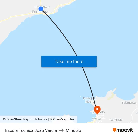 Escola Técnica João Varela to Mindelo map