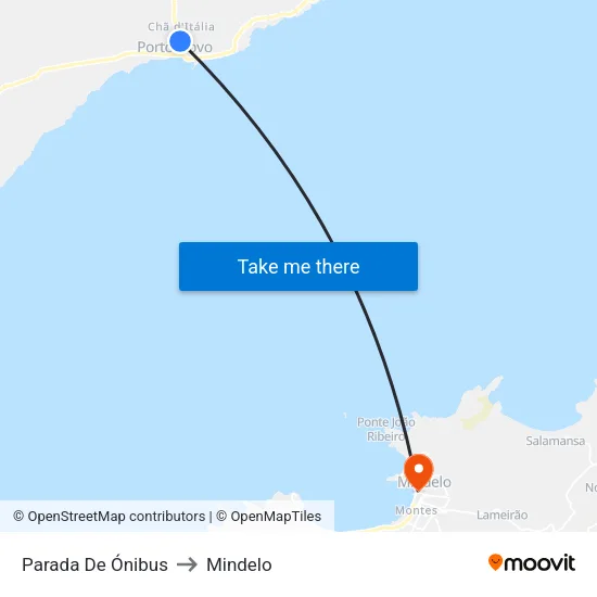 Parada De Ónibus to Mindelo map