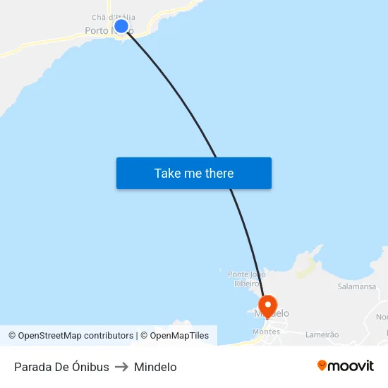 Parada De Ónibus to Mindelo map