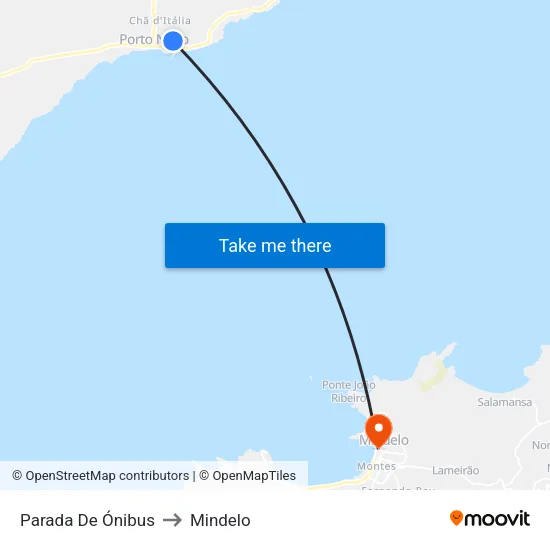 Parada De Ónibus to Mindelo map
