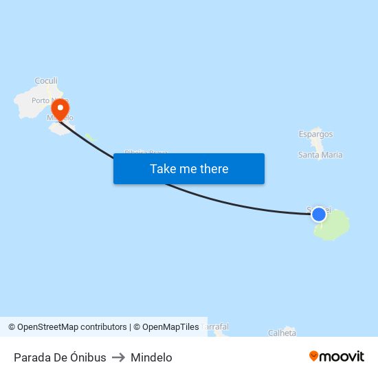 Parada De Ónibus to Mindelo map